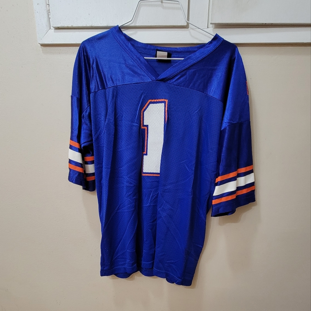 Florida Gators football jersey.  No logo on it.  Worn once for a very short